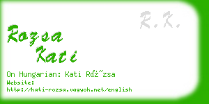 rozsa kati business card